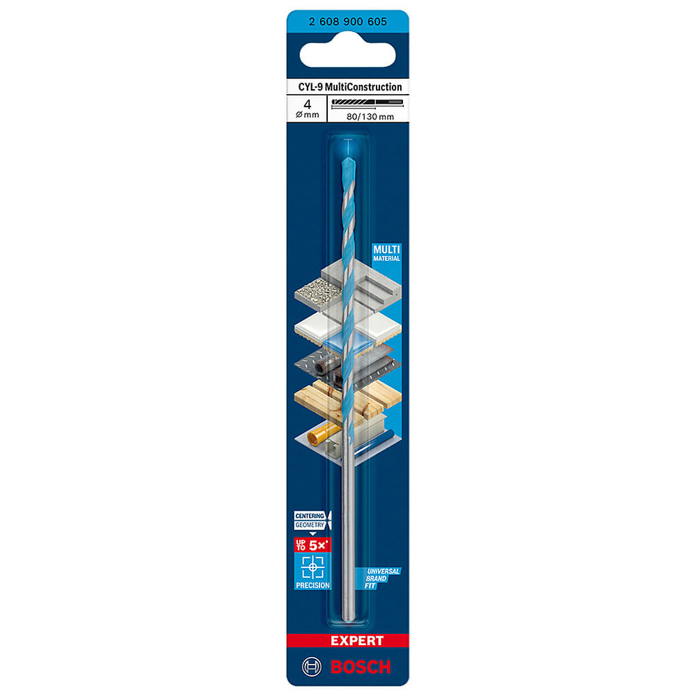 Broca Multimaterial CYL-9 MultiConstruction 4 x80x130 mm Bosch-76310_0